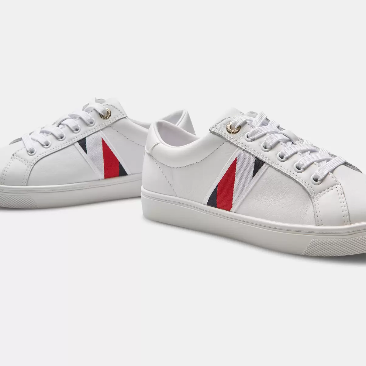 In Linea Sneakers Sneaker Donna In Pelle Tommy Hilfigher Donna Bianco Bata - 3