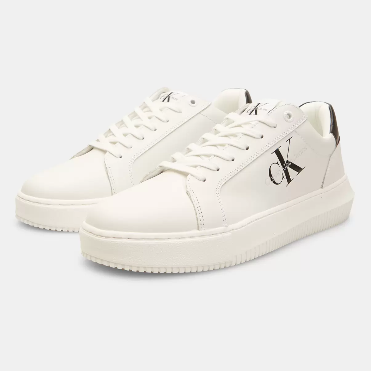 Uomo Bata Sneaker Da Uomo Calvin Klein In Pelle Acquisto Bianco Sneakers - 1