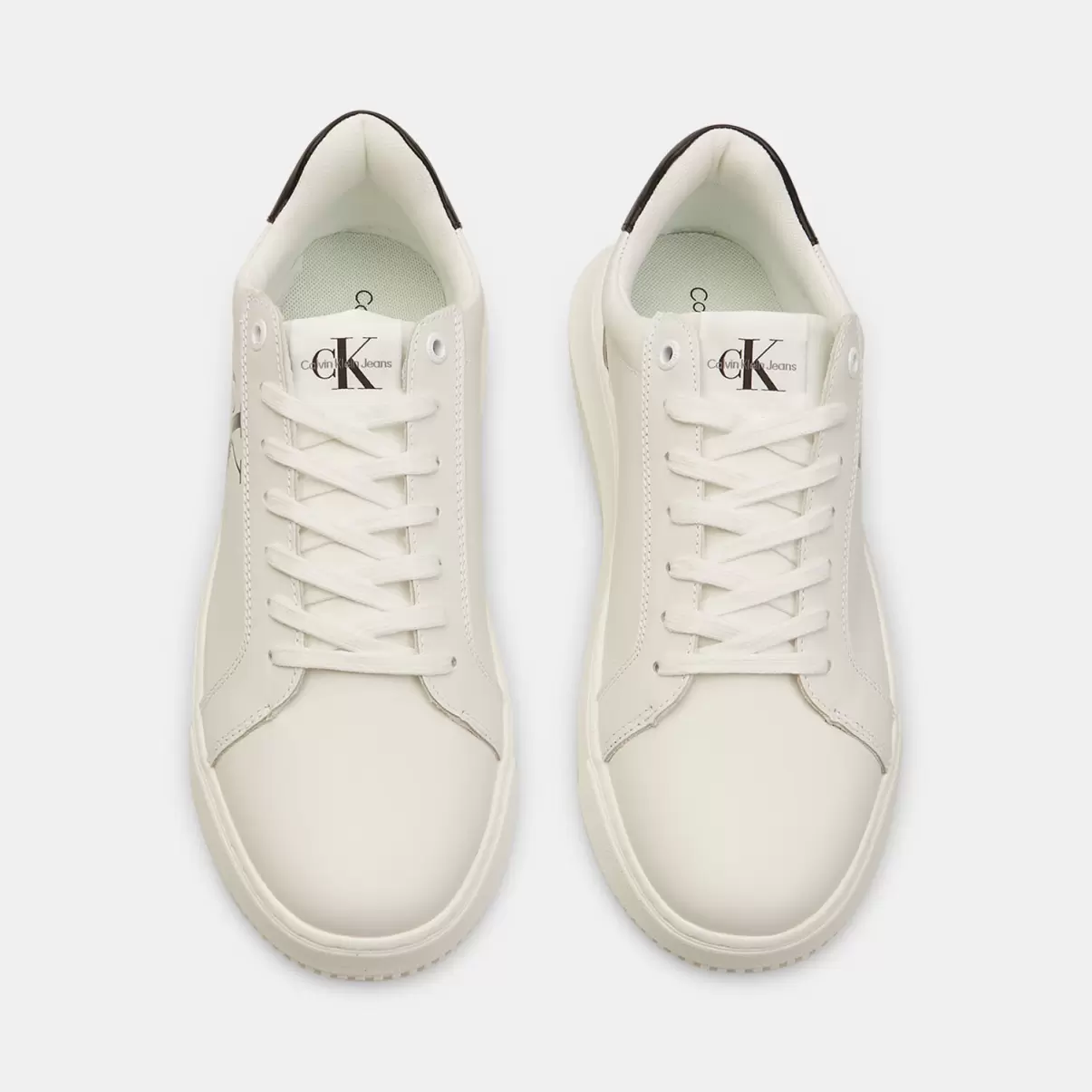 Uomo Bata Sneaker Da Uomo Calvin Klein In Pelle Acquisto Bianco Sneakers - 3