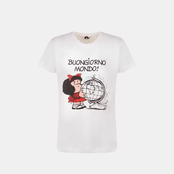 Bata Donna T-Shirts T-Shirt Da Donna Mafalda Bianco Spesa