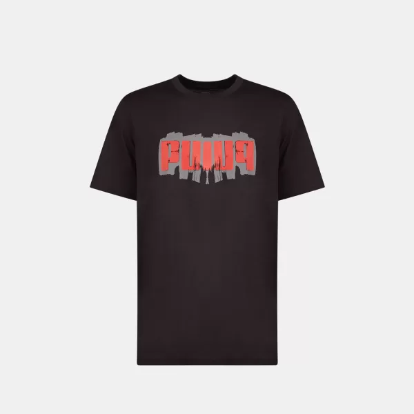 Concorrenza Uomo T-Shirt Da Uomo Puma Nero T-Shirt & Polo Bata