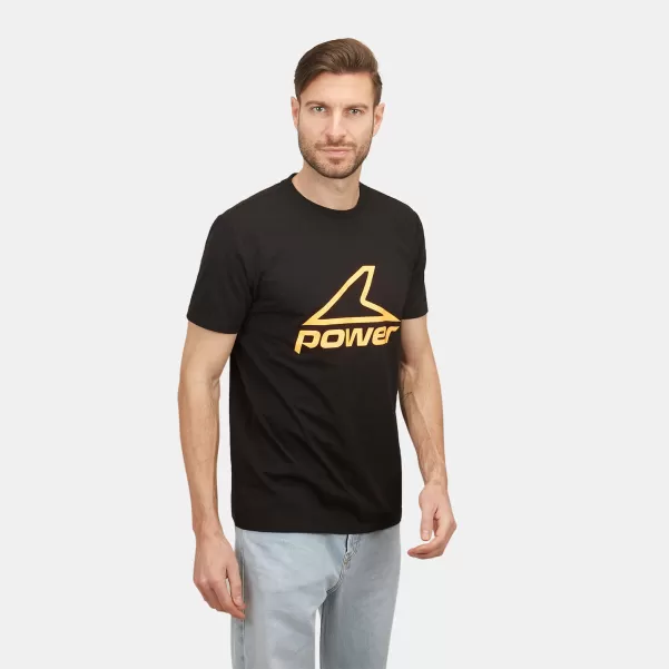 Qualità T-Shirt Da Uomo Power Nero Uomo Bata Sport