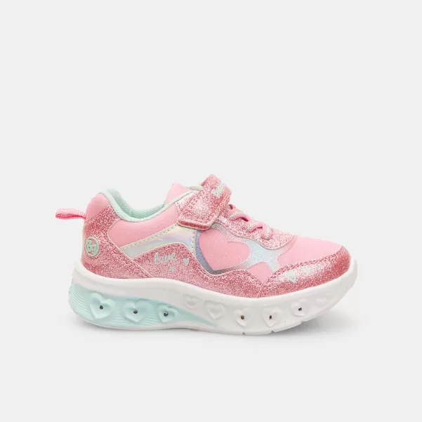 Bambini Sneaker Da Bambina Bubblegummers Con Luci E Strappi Rosa Bata In Linea Sneakers